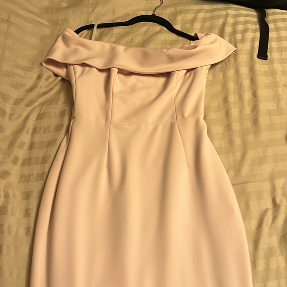 Off the shoulder blush dress worn once for engagement size 8 katie may - Picture 3 of 5